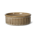 VERTICAL STRIPE BUFF MEDIUM PET BOWL