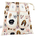 Dog Foldable Travel Slippers & Pouch Set