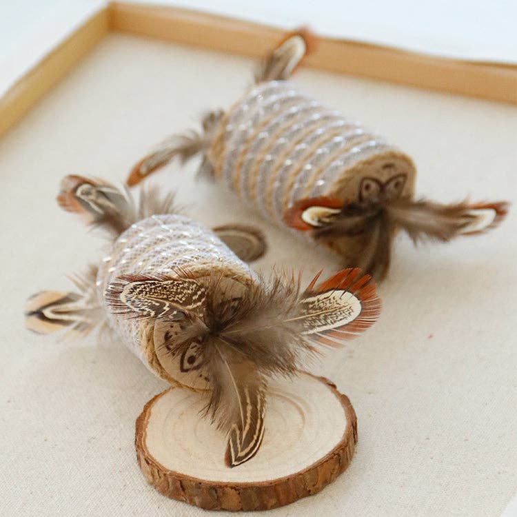 Moo - Feathered Sound Roller Cat Toy