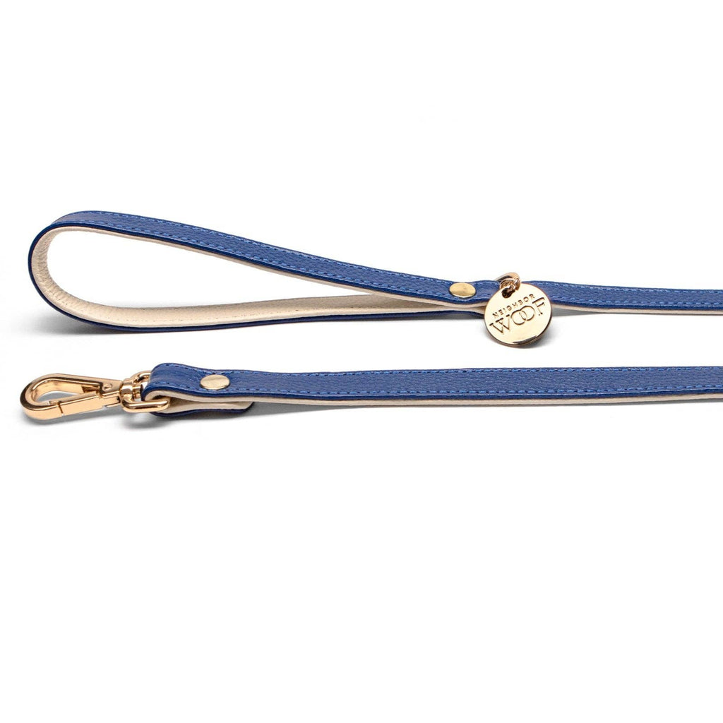 Cobalt Leather Leash