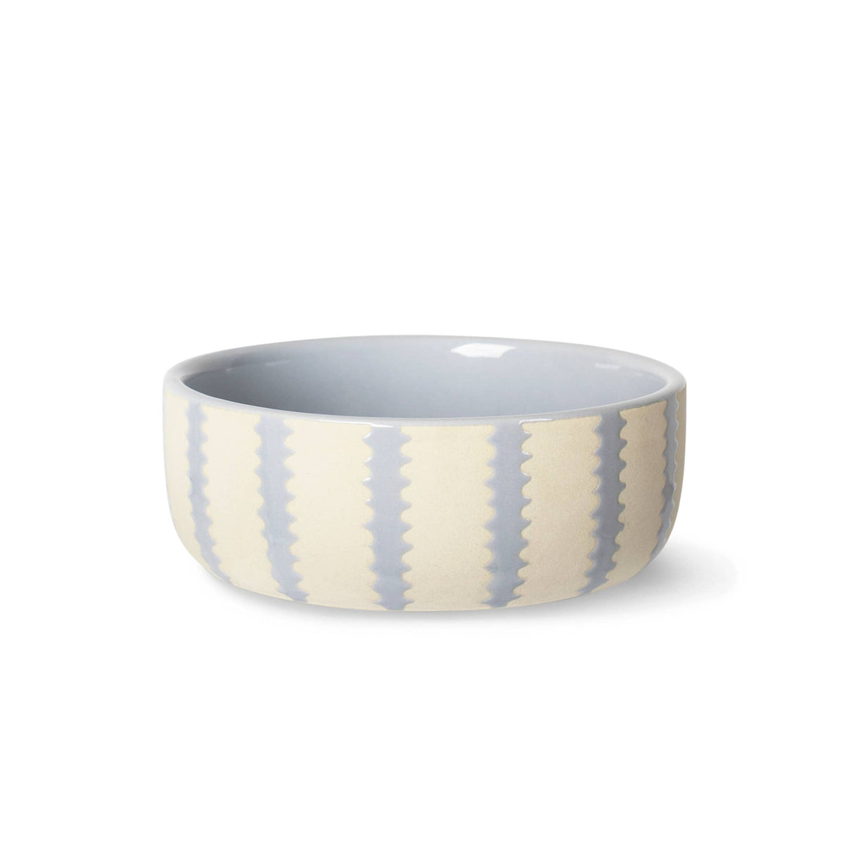 ROUNDED SCALLOP POWDER BLUE SMALL PET BOWL