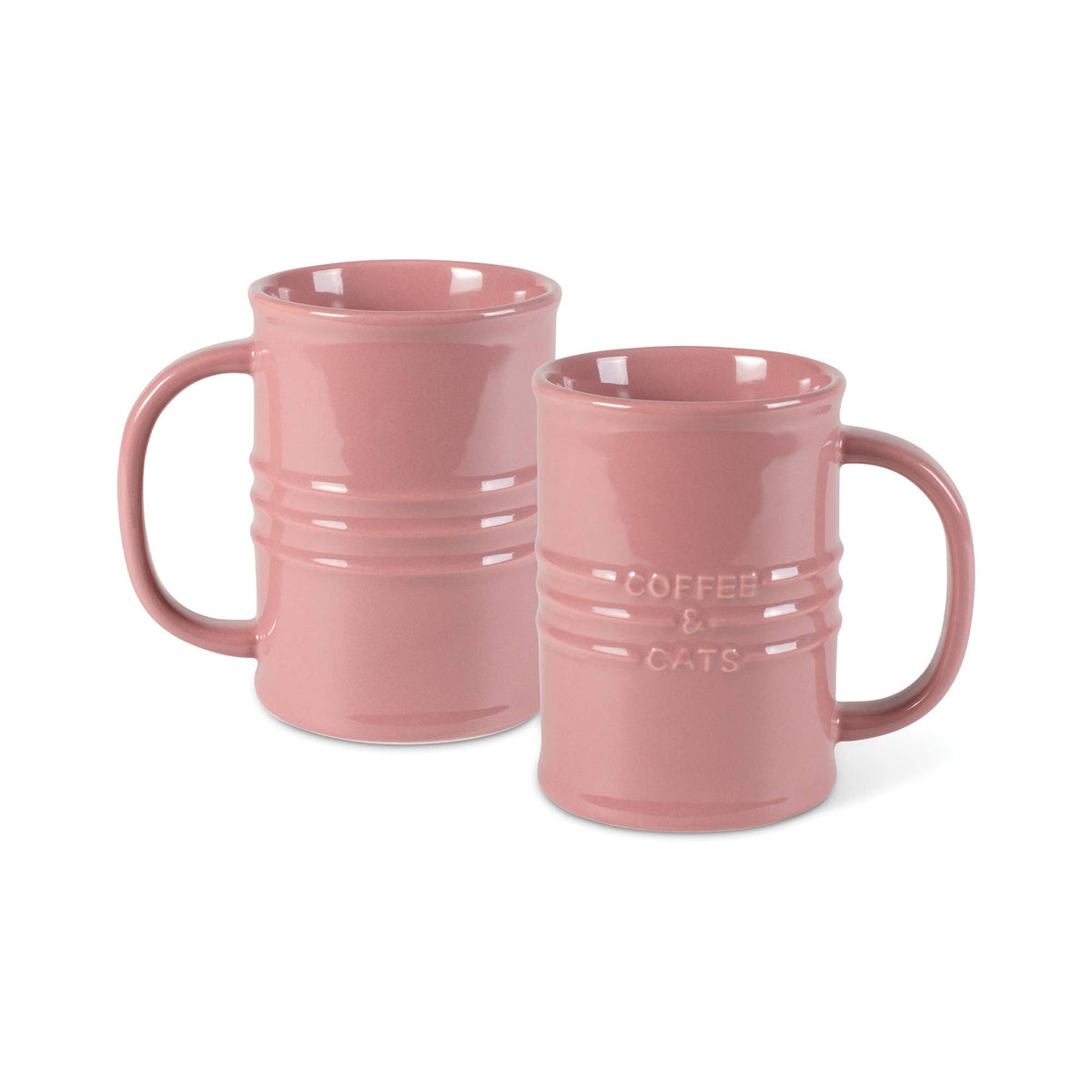COFFEE & CATS BLUSH CERAMIC MUG