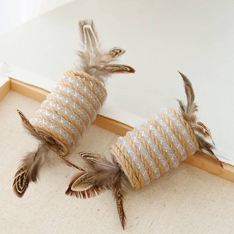 Moo - Feathered Sound Roller Cat Toy