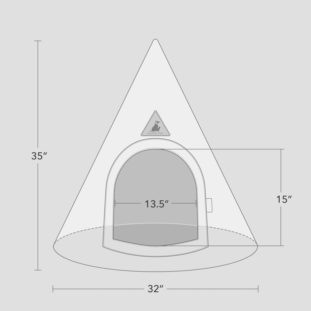 Nooee Pet Molly Cave – Size XL Cream Foldable Pet Cave