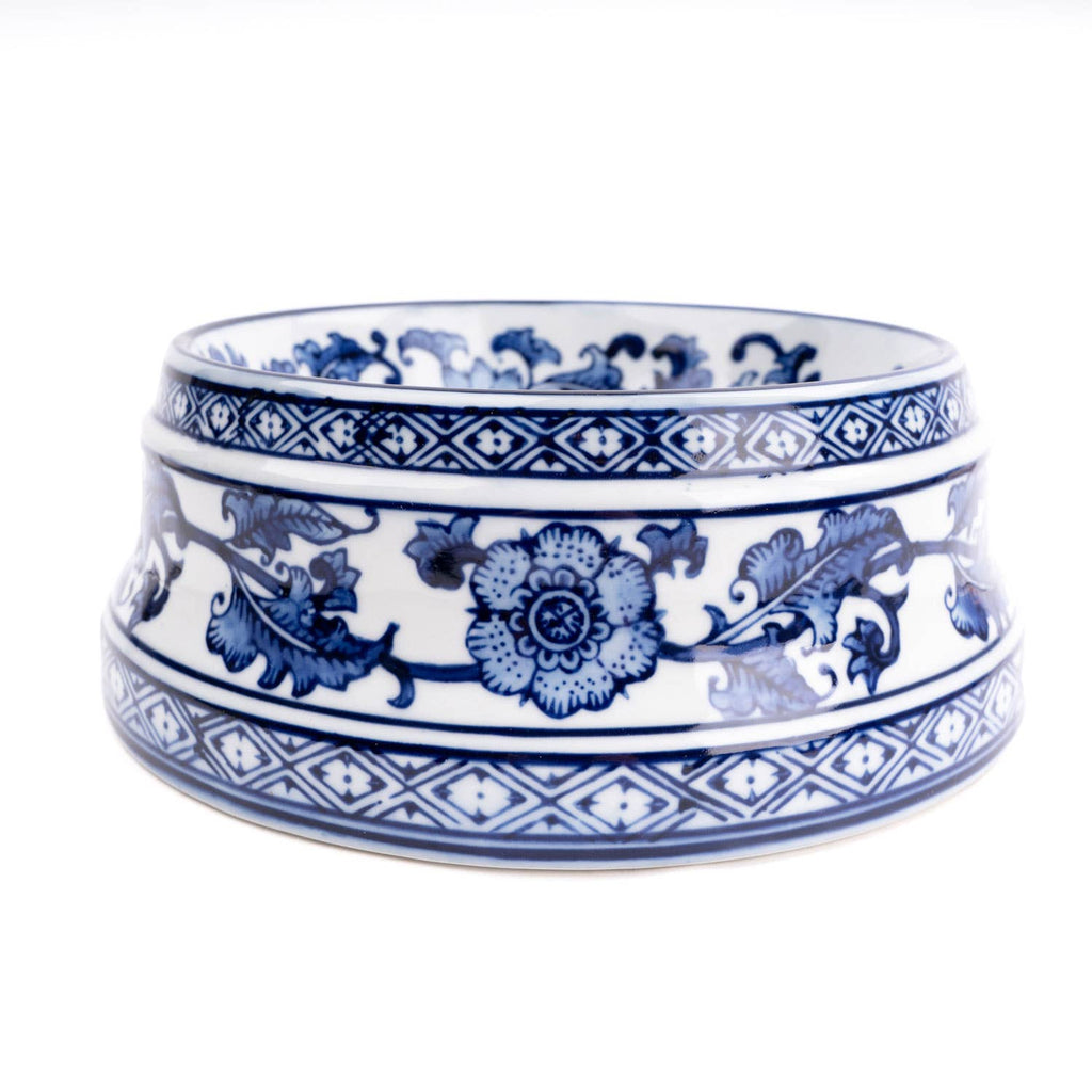 Blue Chinoiserie Large Dog Bowl