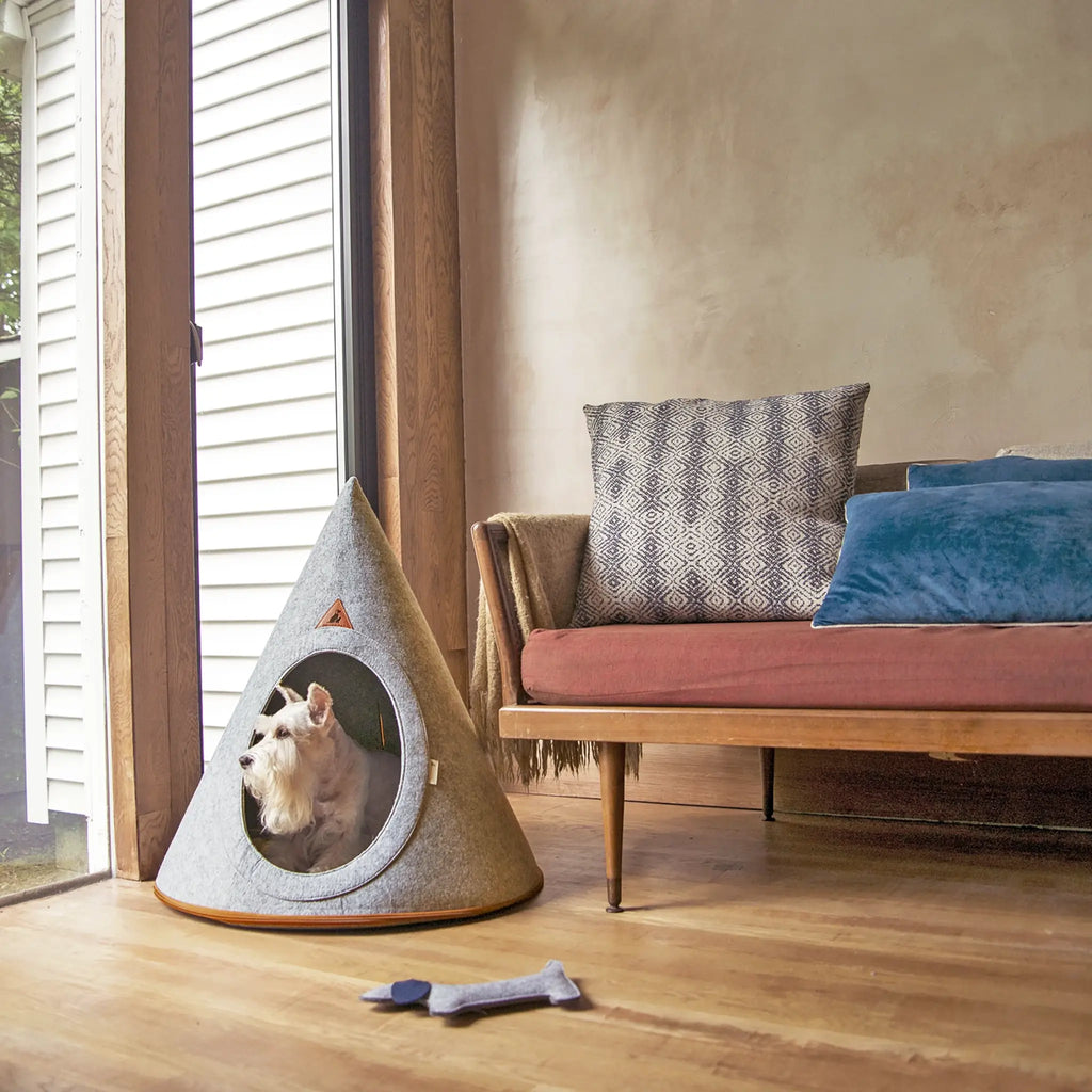 Nooee Pet Buddy Cave – Size L Gray Pet Cave for Cozy Comfort