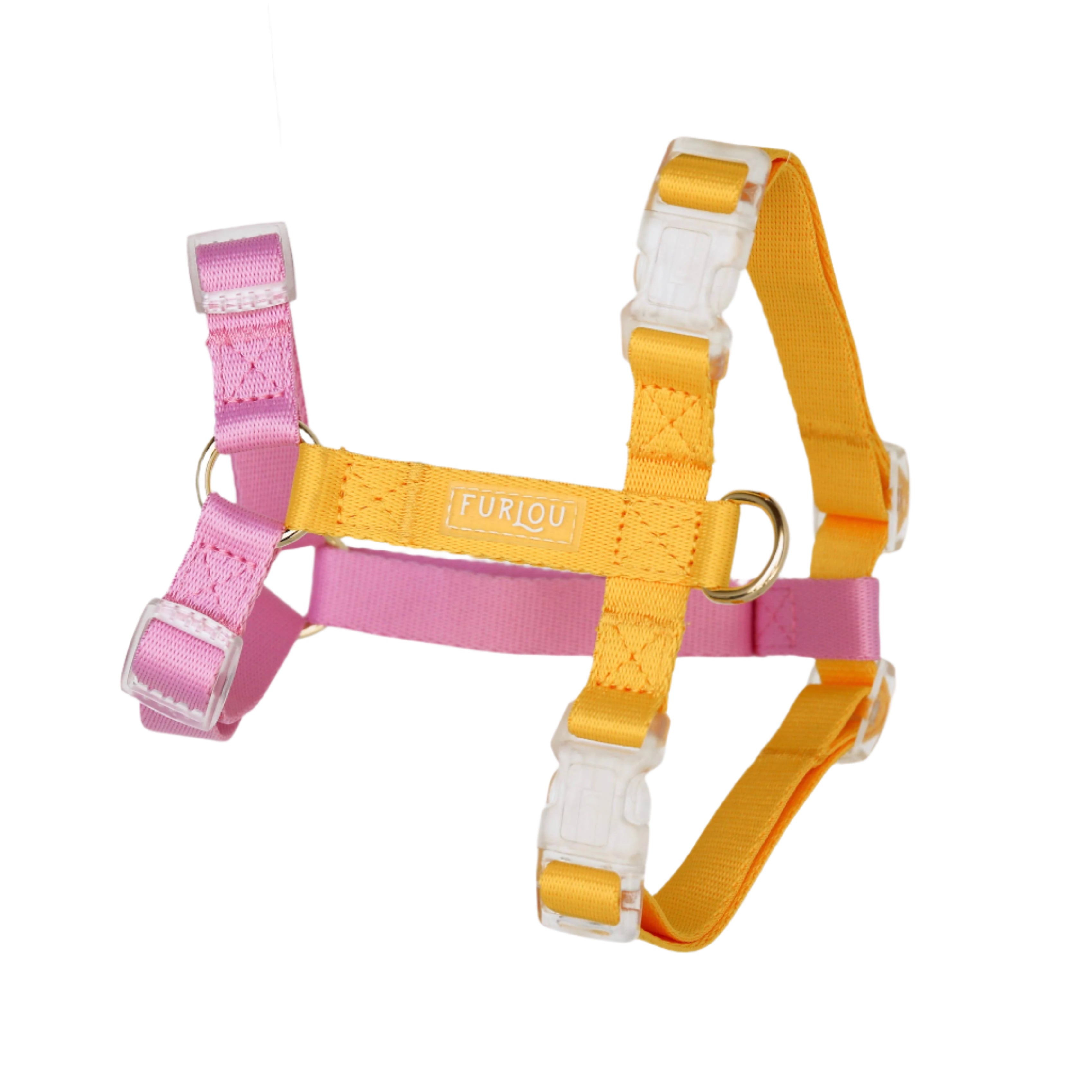 Yellow + Pink - Dog Harness