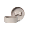 SPECKLED BONE TAUPE SLOW FEEDER DOG PET BOWL