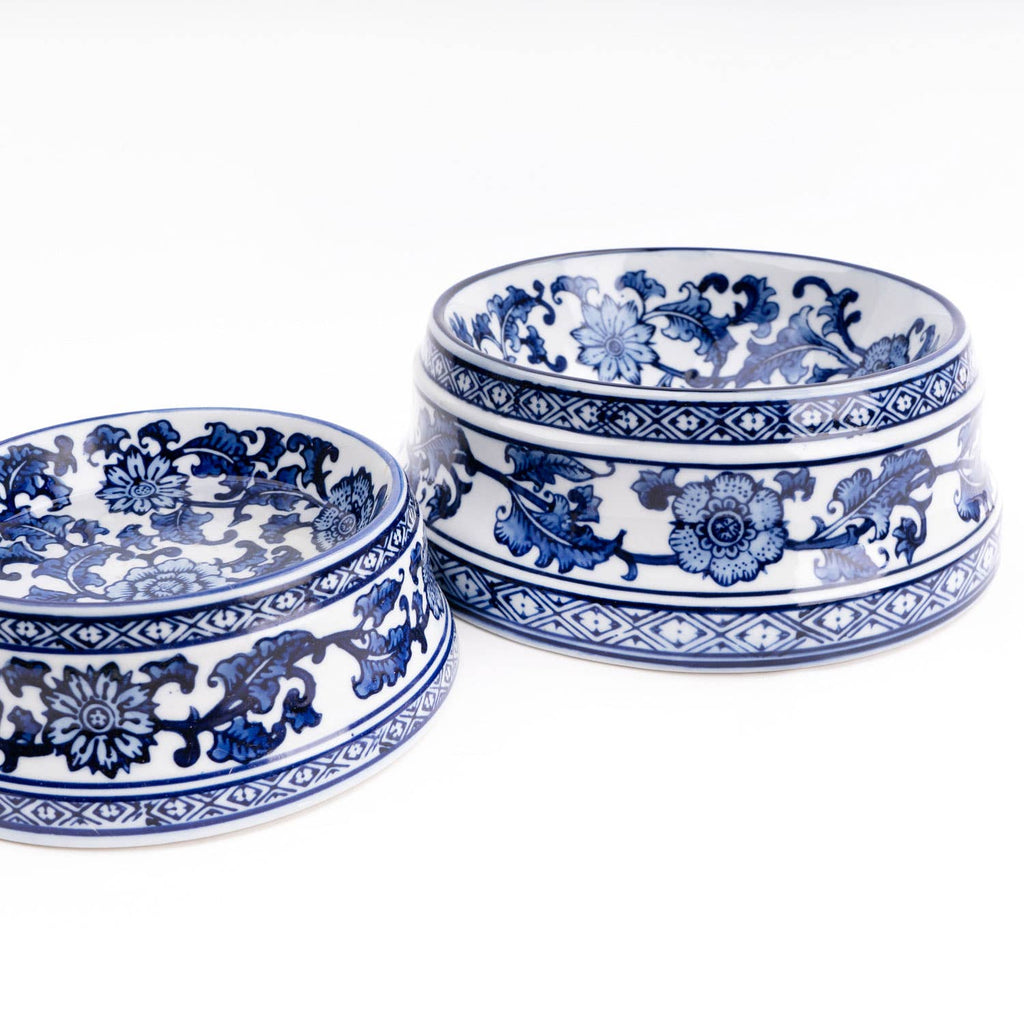 Blue Chinoiserie Large Dog Bowl