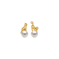 Gold Cat Pearl Studs