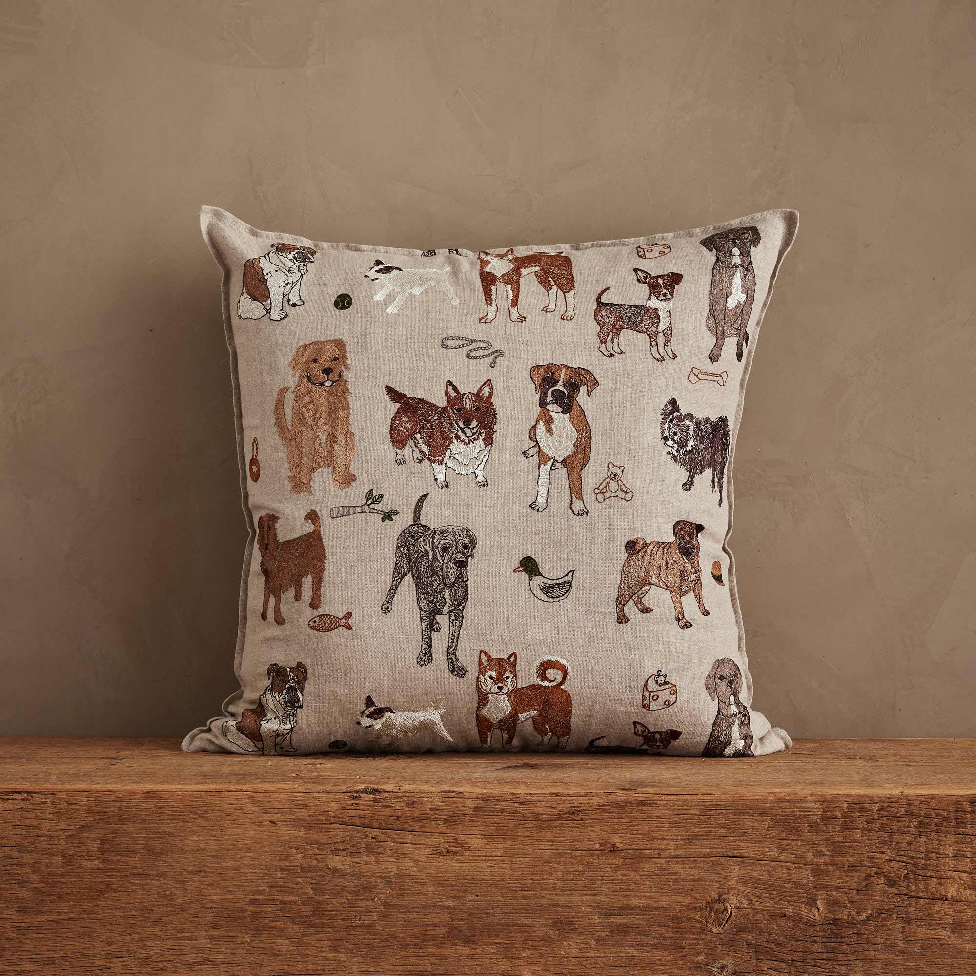 Dogs and Toys Pillow