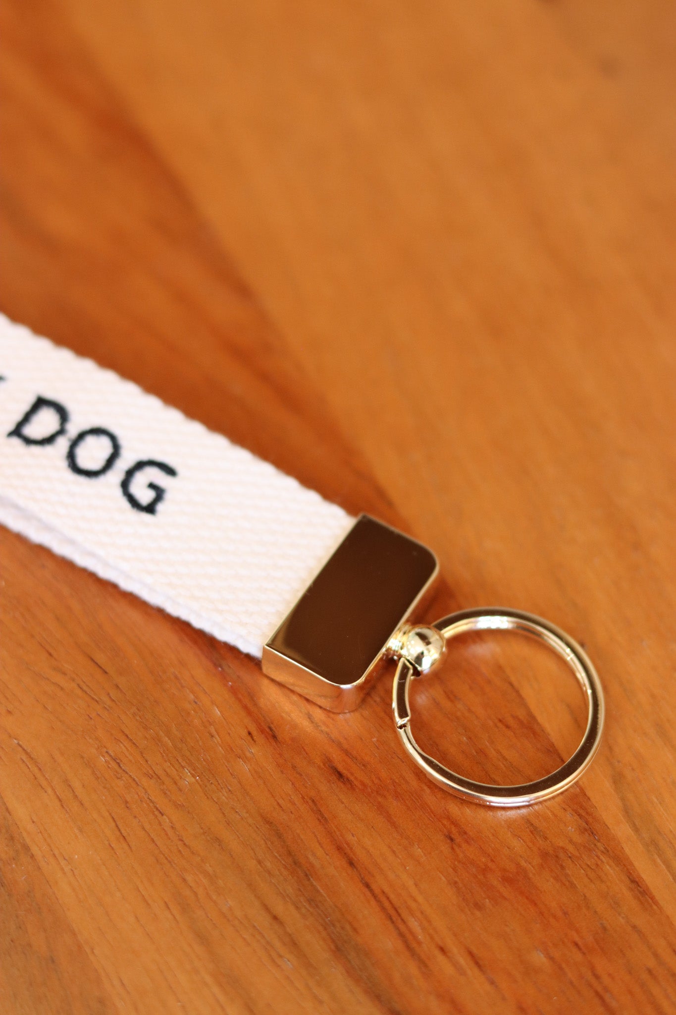 Embroidered Cotton Key Fob