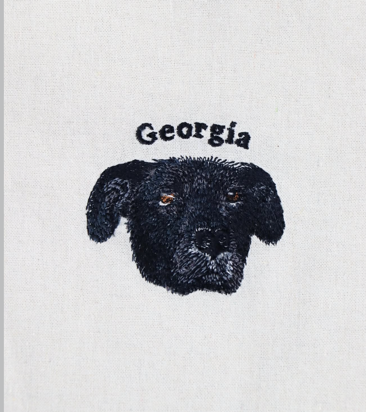 Custom Embroidered Dog Portrait