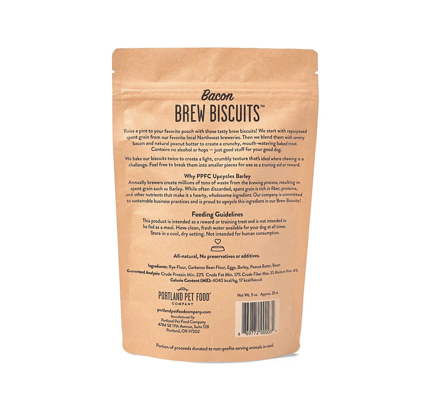Bacon Brew Dog Biscuits