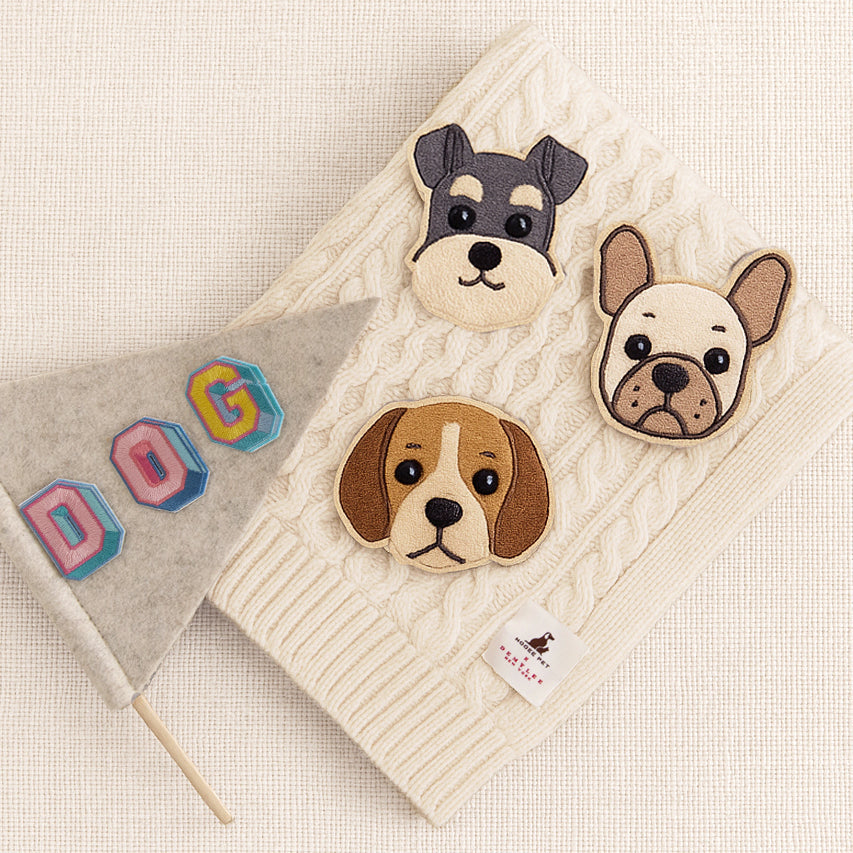 Nooee Pet Dog & Cat Face Patch – Decorative Self-Adhesive Patch (Choose Your Breed)