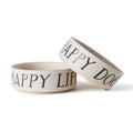 HAPPY DOG MEDIUM MINIMAL STONEWARE PET BOWL