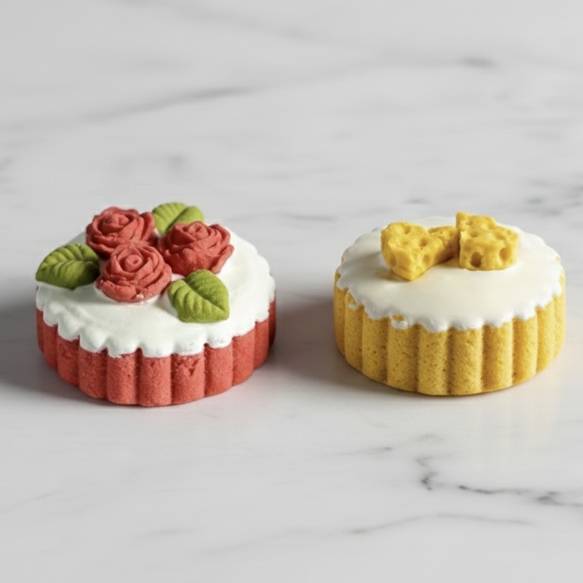 Blossom & Cheddar Mini Bakery Cakes - Dog & Cat Treats (2pc)
