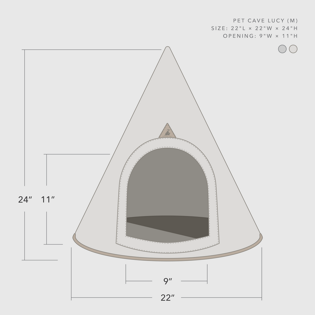 Nooee Pet Cave Lucy (M) – Cream/Brown