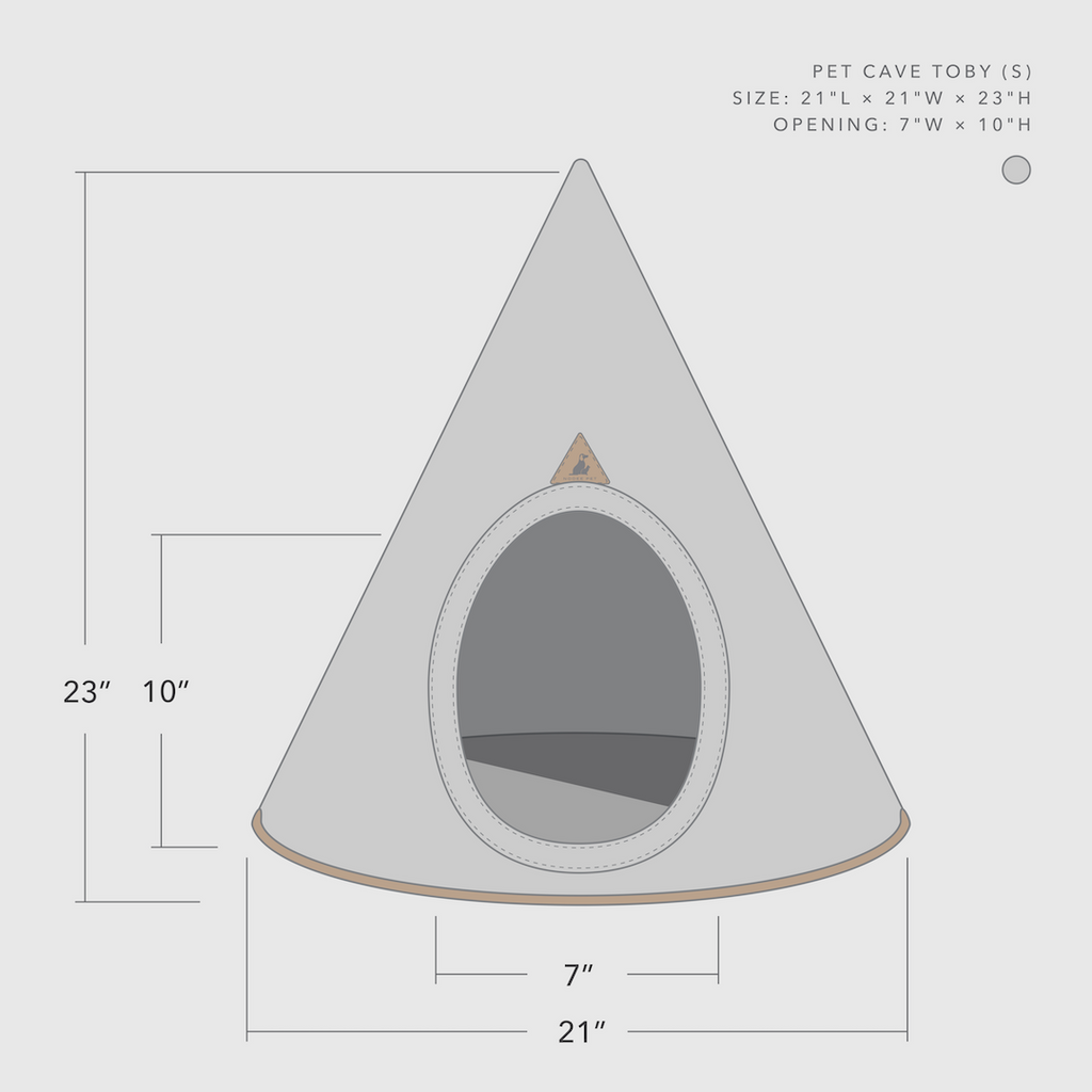 Nooee Pet Cave Toby (S)-Gray